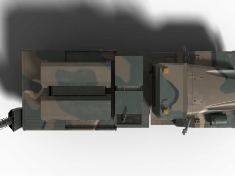 KOREA 70mm guided rocket Bigung launcher 3D Model