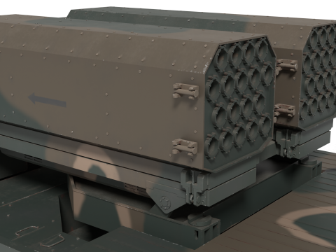 KOREA 70mm guided rocket Bigung launcher Model 3D