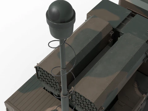 KOREA 70mm guided rocket Bigung launcher 3D Model