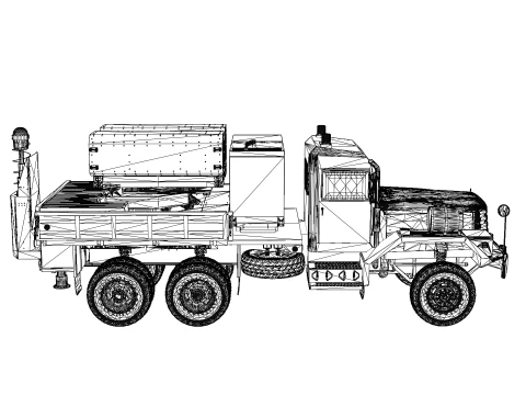 KOREA 70mm guided rocket Bigung launcher 3D Model