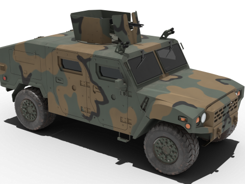 Korean military vehicle K-151 3D 모델