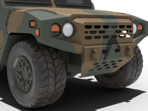 Korean military vehicle K-151 3D Model