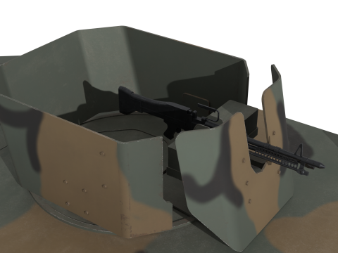 Korean military vehicle K-151 Model 3D