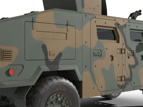 Korean military vehicle K-151 3D Model