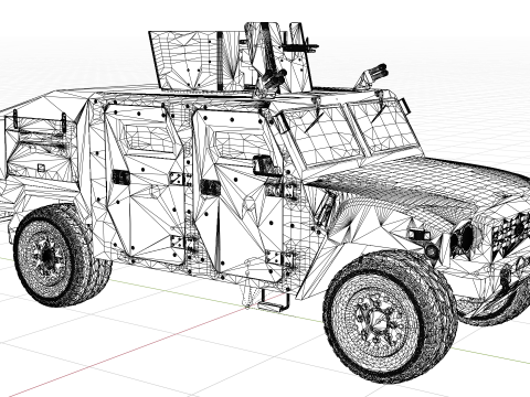 Korean military vehicle K-151 Model 3D