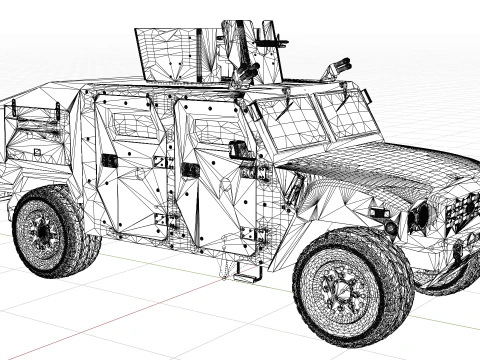Korean military vehicle K-151 3D Model