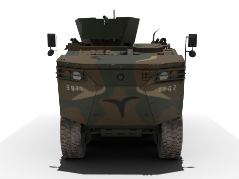 Korean armored vehicle K-808 with K-6 Modelo 3D