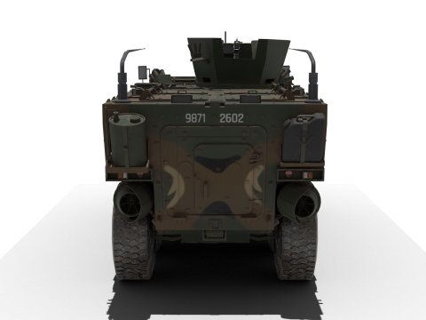 Korean armored vehicle K-808 with K-6 Modelo 3D