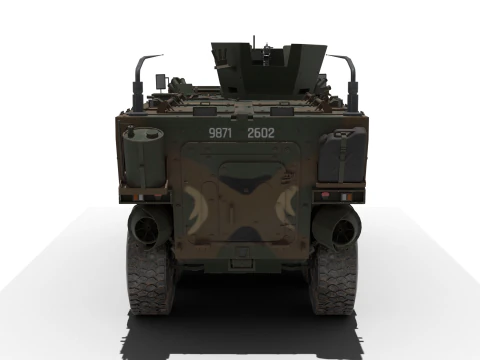 Korean armored vehicle K-808 with K-6 3D Model