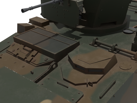 Korean armored vehicle K-808 with K-6 Modelo 3D