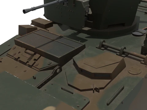 Korean armored vehicle K-808 with K-6 3D Model