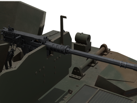 Korean armored vehicle K-808 with K-6 Modelo 3D