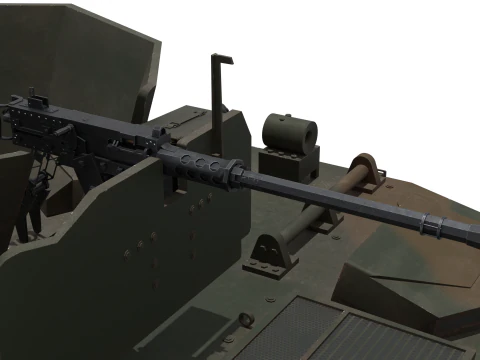 Korean armored vehicle K-808 with K-6 3D Model