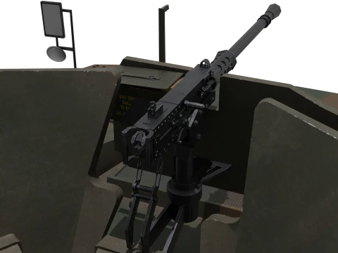 Korean armored vehicle K-808 with K-6 3D Model
