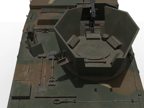 Korean armored vehicle K-808 with K-6 3D Model