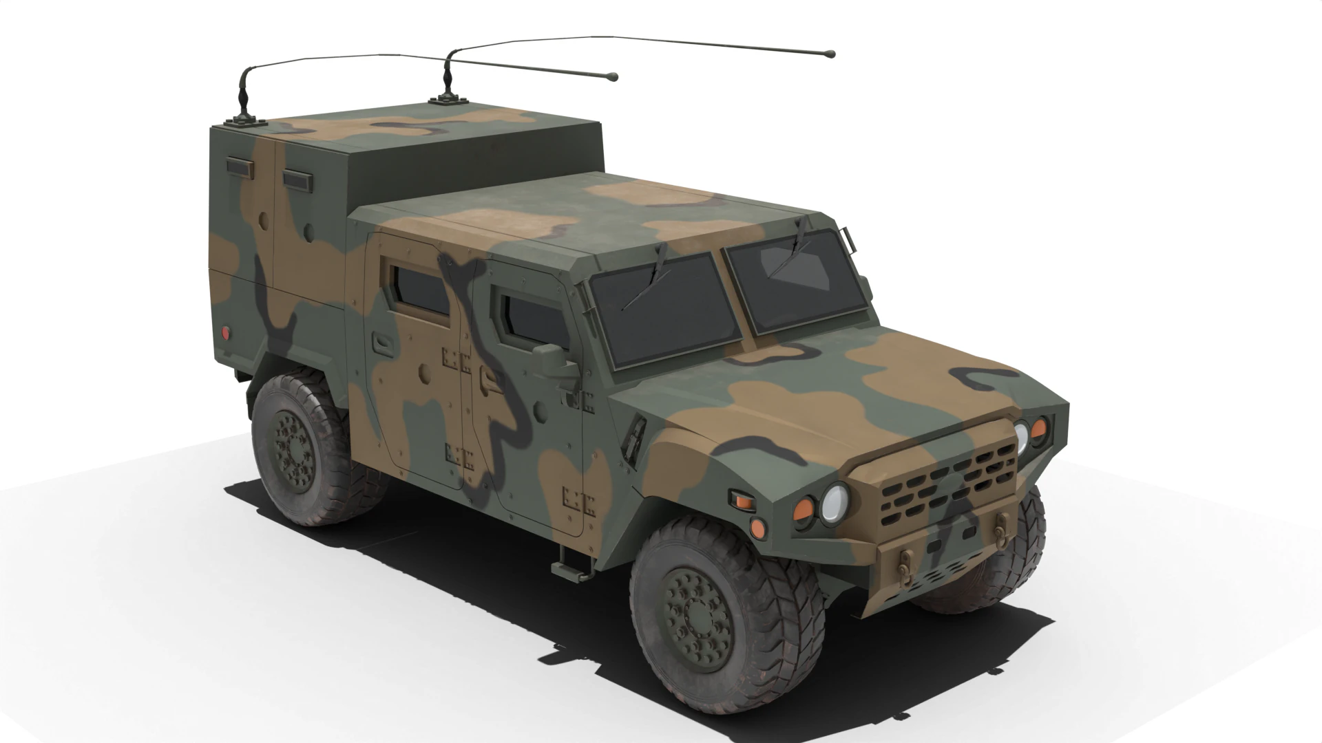Korean military vehicle K-152 3D Model .c4d .max .obj .3ds .fbx .stl .blend 