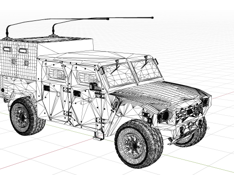 Korean military vehicle K-152 3D-Modell