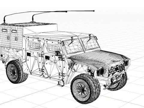 Korean military vehicle K-152 3D Model