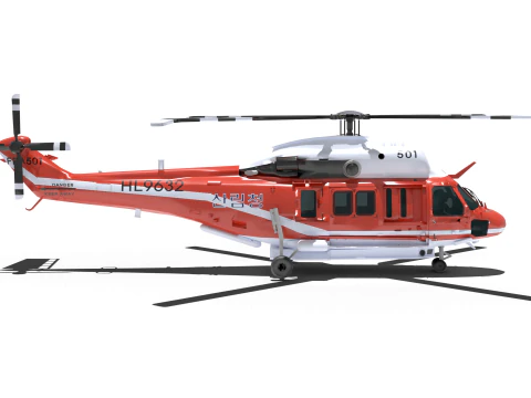 산림청 헬리콥터 3D 모델