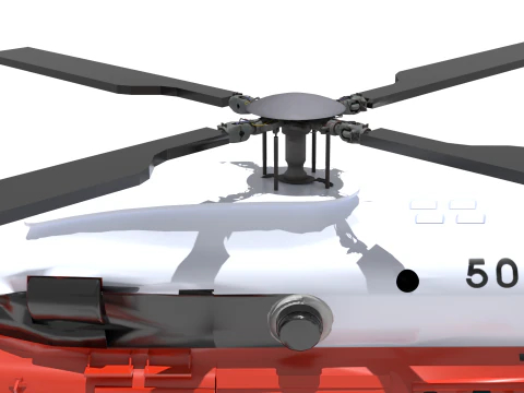Korea Forest Service helicopter 3D Model