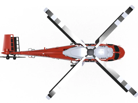 Korea Forest Service helicopter 3D Model