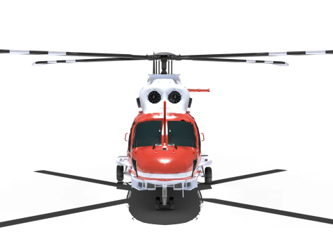 Korea Forest Service helicopter 3D Model