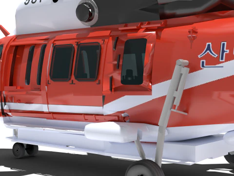 Korea Forest Service helicopter 3D Model