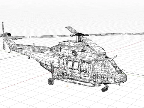 Korea Forest Service helicopter 3D Model