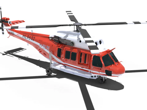 Korea Forest Service helicopter 3D Model
