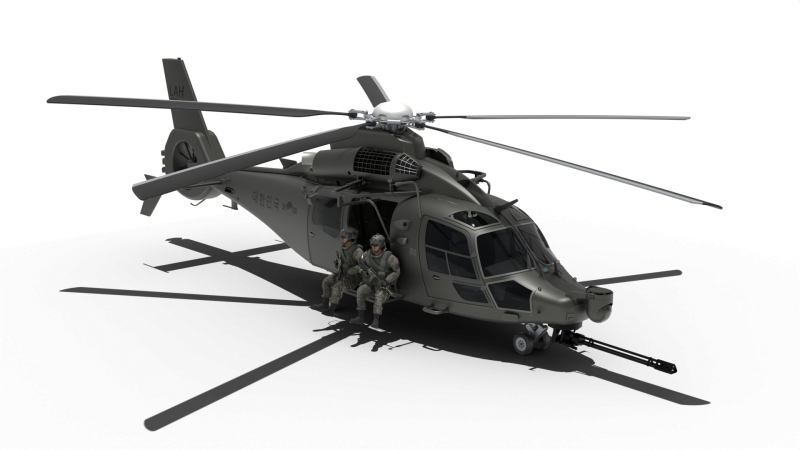 Korean attack helicopter LAH rappel version 3D Model .c4d .max .obj .3ds .fbx .stl .blend
