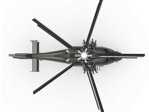 Korean attack helicopter LAH rappel version 3D Model