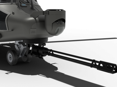 Korean attack helicopter LAH rappel version 3D Model