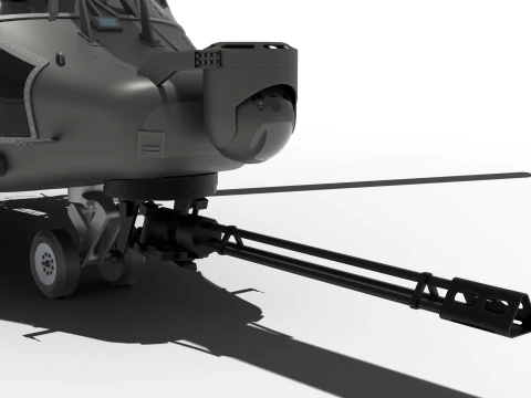 Korean attack helicopter LAH rappel version 3D Model