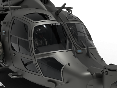 Korean attack helicopter LAH rappel version 3D Model
