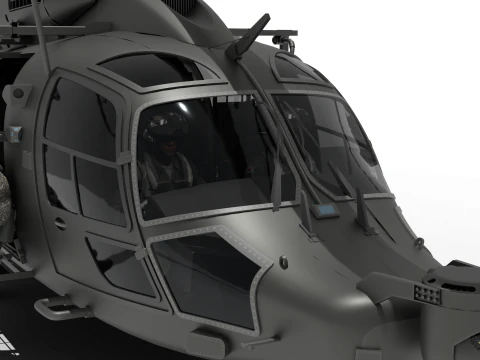 Korean attack helicopter LAH rappel version 3D Model