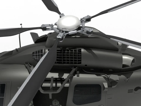 Korean attack helicopter LAH rappel version 3D Model