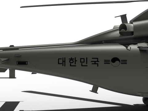 Korean attack helicopter LAH rappel version 3D Model