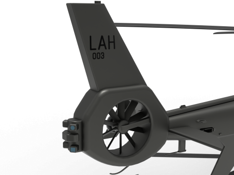 Korean attack helicopter LAH rappel version 3D Model