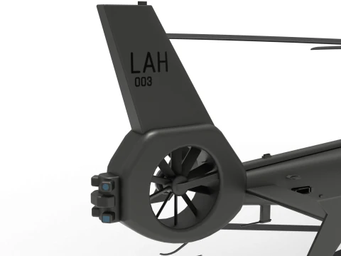 Korean attack helicopter LAH rappel version 3D Model