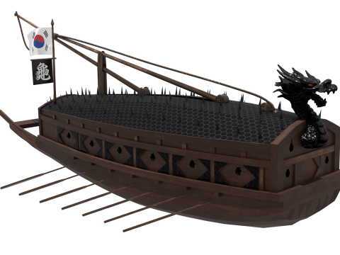 Turtle ship made by Admiral Yi Sun-sin of Korea 3D मॉडल