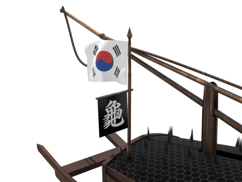 韩国李舜臣海军上将建造的龟船 3D 模型