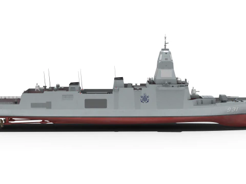 Korean next-generation destroyer KDDX-3 3D Model