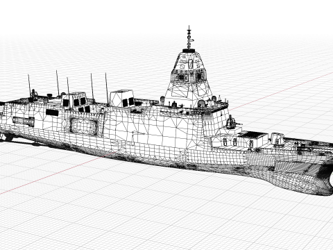Korean next-generation destroyer KDDX-3 Modello 3D