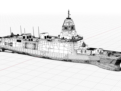 Korean next-generation destroyer KDDX-3 3D Model