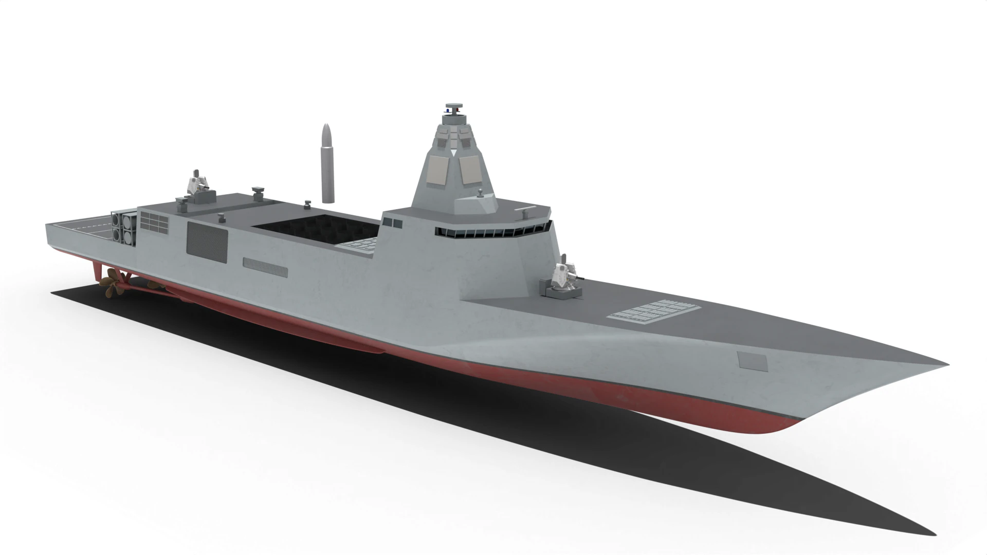 Korean Joint Strike Ship 2 3D Model .c4d .max .obj .3ds .fbx .stl .blend 