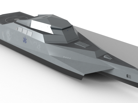 Korean drone command and control ship 3D Model
