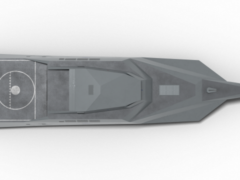 Korean drone command and control ship Modelo 3D