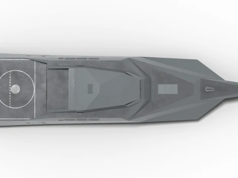 Korean drone command and control ship 3D Model