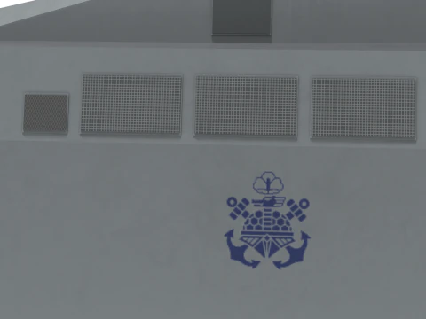 Korean drone command and control ship 3D Model