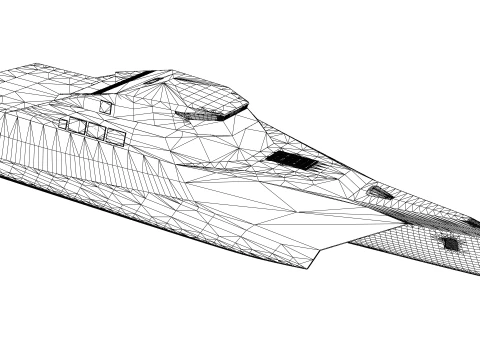 Korean drone command and control ship 3D Model
